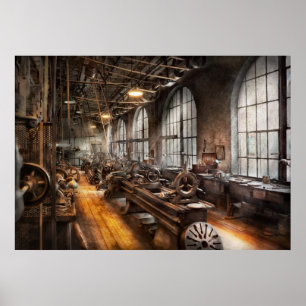 Maskinist - en rumfullt av drejbänkar poster