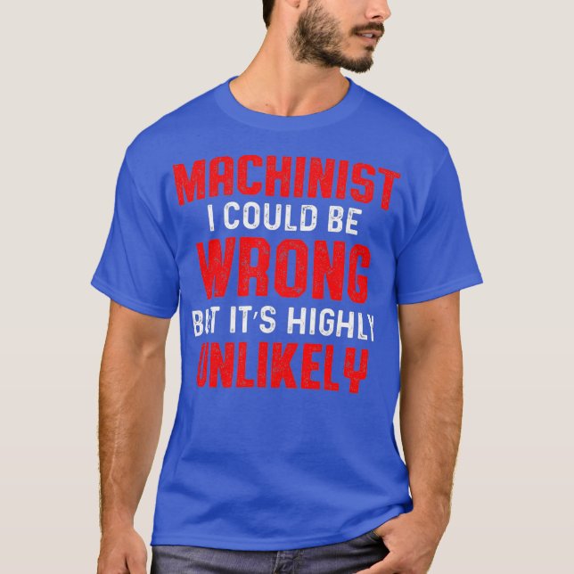 Maskinist fel Maskin Operatör med maskineri T Shirt (Framsida)