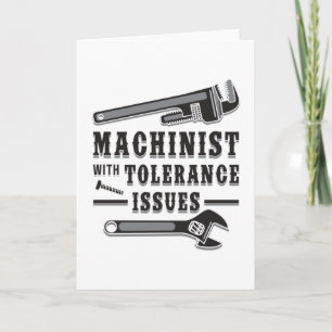 Maskinist Maskin Mekniker CNC Rolig Presentidé Kort