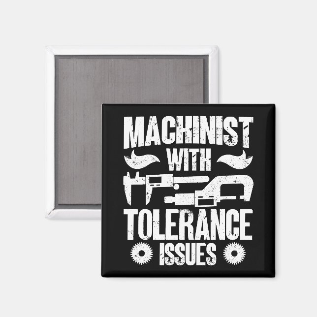 Maskinist med toleransproblem med operatören Maski Magnet (Front/Back)