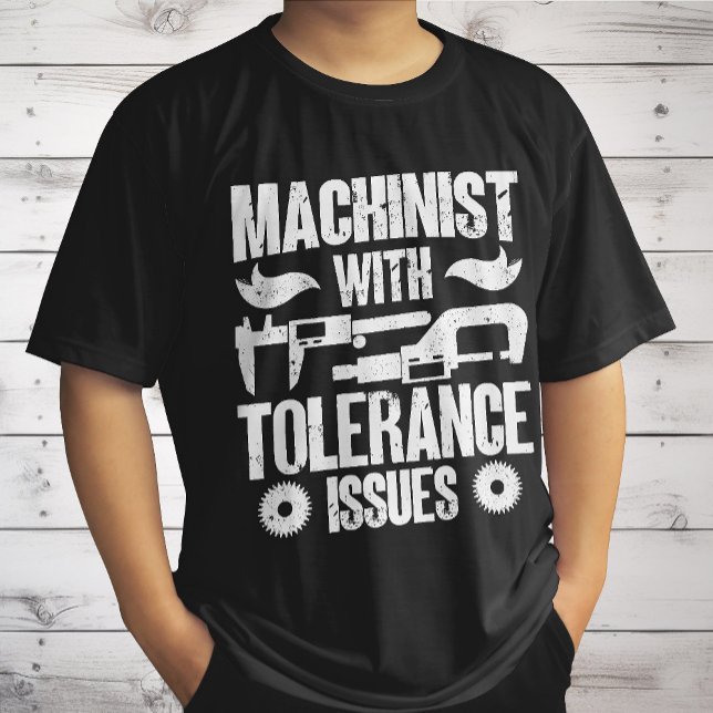 Maskinist med toleransproblem med operatören Maski T Shirt (Skapare uppladdad)