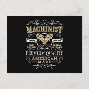 Maskinist Mekaniker CNC Maskinist Maskin Presentid Vykort