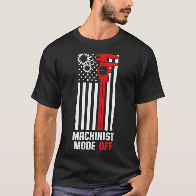 Maskinist Mode Maskin Operator Machating T Shirt (Framsida)