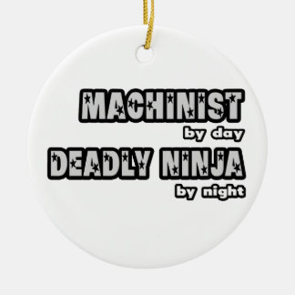 Maskinist per dag.. Dadly Ninja by night Julgransprydnad Keramik