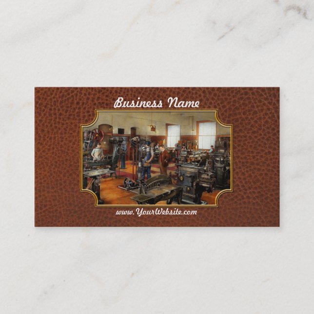 Maskinist - standardvägen 1915 visitkort (Framsida)