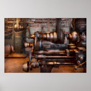 Maskinist - Steampunk - Automatisk hastighetsstyrd Poster