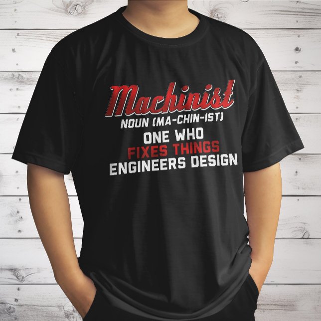 Maskinist Substantiv Maskinist Betydelse ingenjör  T Shirt (Skapare uppladdad)