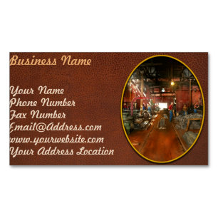 Maskinist - utstickande av delar 1905 magnetiska visitkort