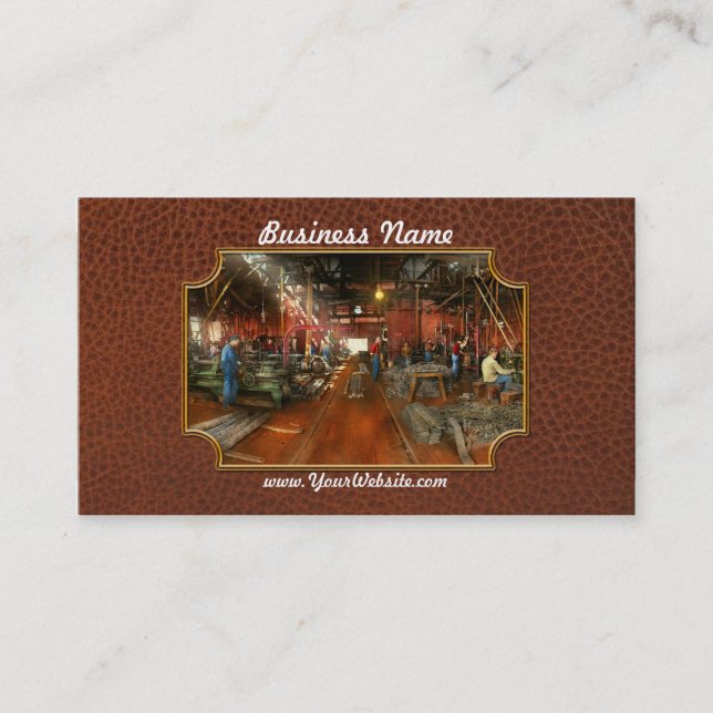 Maskinist - utstickande av delar 1905 visitkort (Framsida)