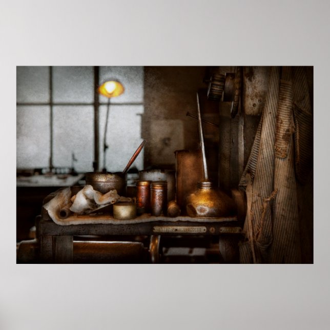 Maskinist - Verktyg - Fick olja Poster (Framsidan)