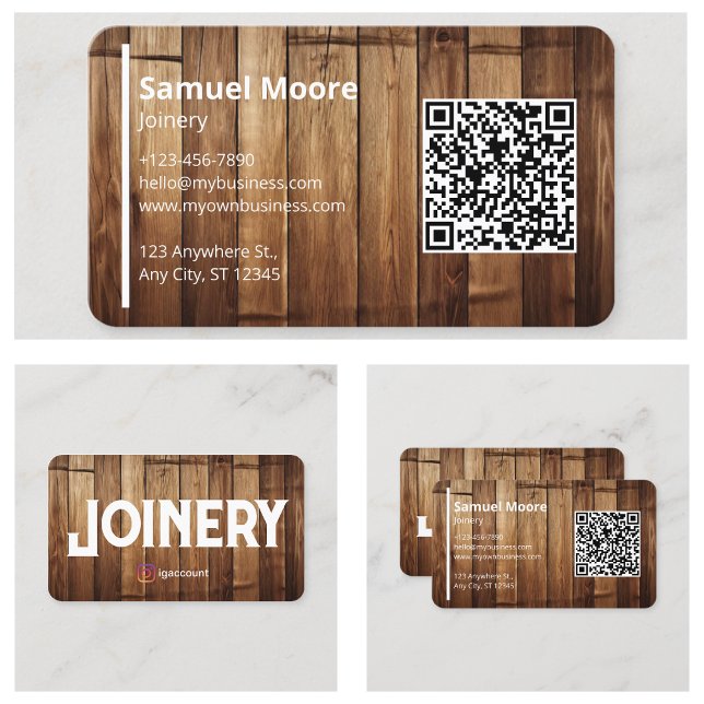 Maskinmallar, designarbetare visitkort (Joinery Templates Design Woodworkers Business Card
)