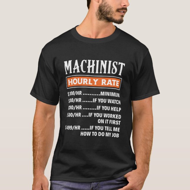 Maskinoperatör Timlön Maskinoperatörsjobb T Shirt (Framsida)