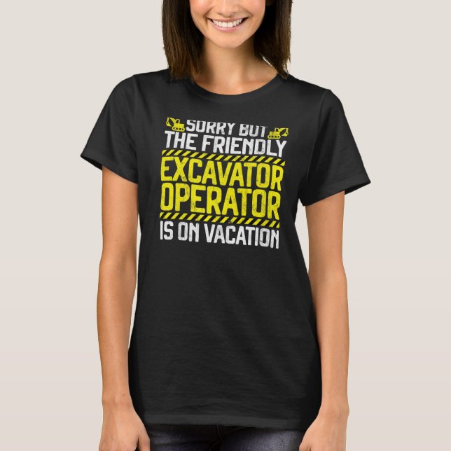 Maskinoperatören Digger Excavat T Shirt (Framsida)