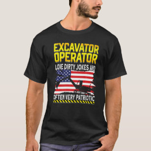 Maskinoperatören Digger Excavat T Shirt