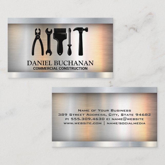 Maskinvara | Carpentry Verktyg Visitkort (Fram/baksida)