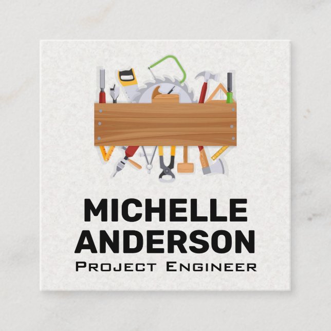 Maskinvara Verktyg Fyrkantigt Visitkort (Framsida)