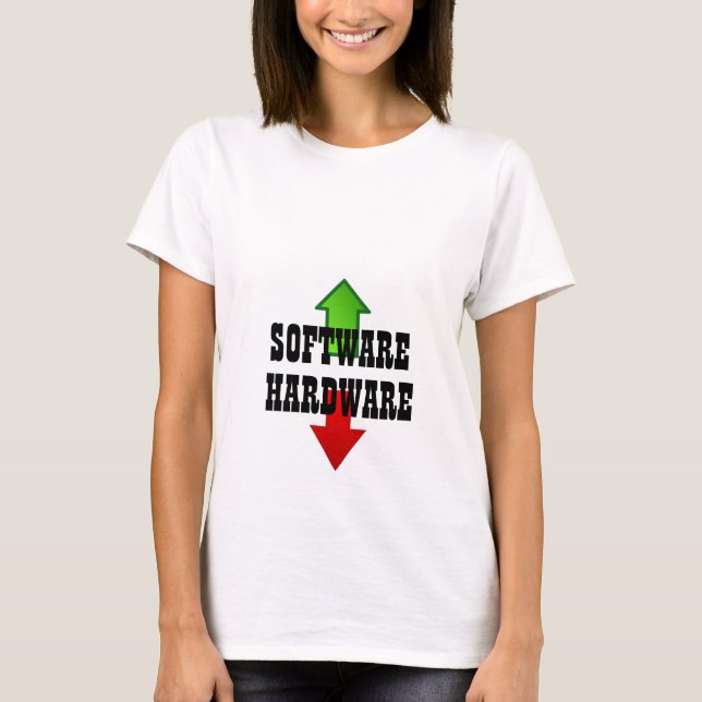 maskinvaruindikerande software dubbla som betyder  t shirt (Framsida)