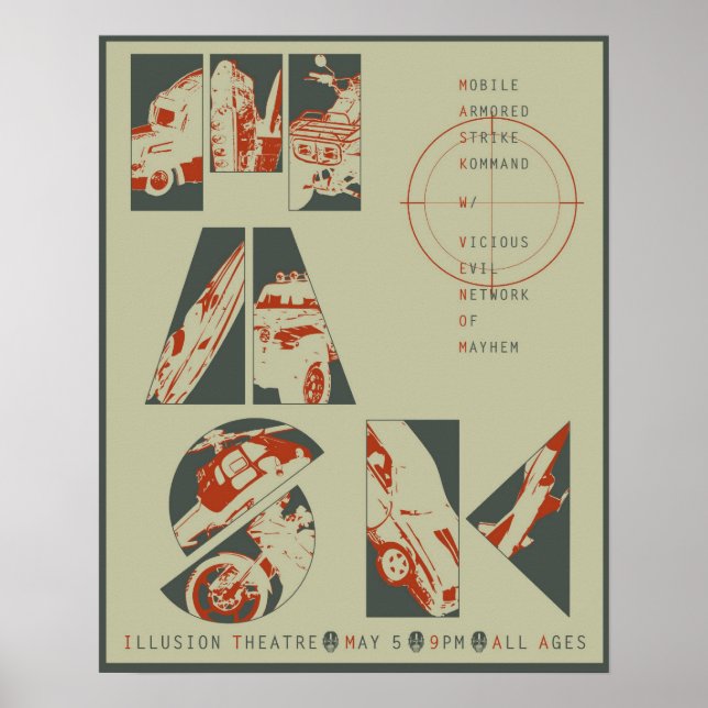 Maskkonsert poster nr 3 (Framsidan)