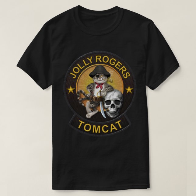 Maskot Jolly Roger 2 för Tomcat F-14 Tee Shirt (Design framsida)