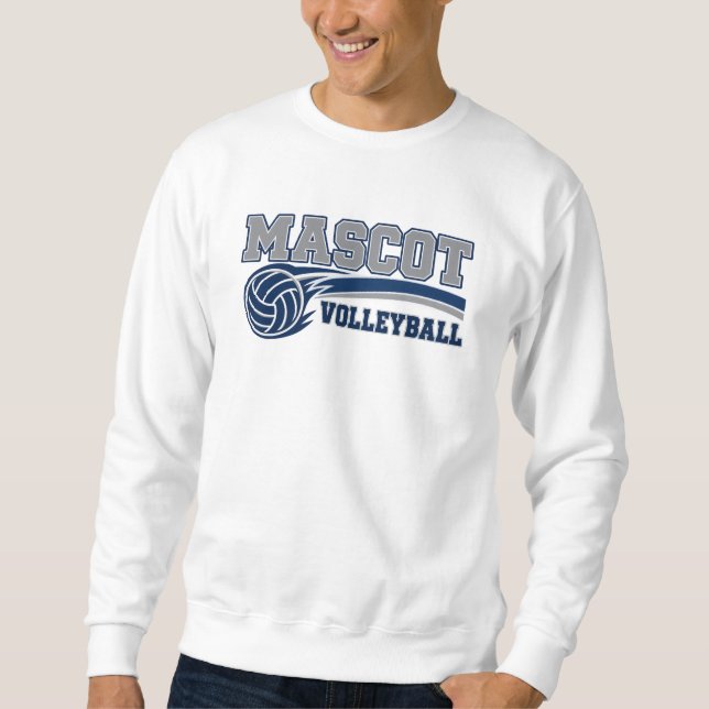 Maskot Volleyboll Lång Ärmad Tröja (Framsida)