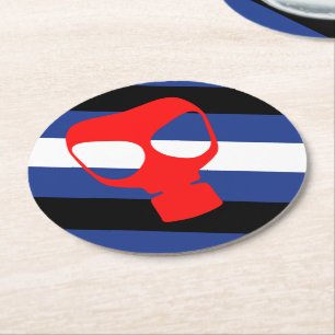 Maskpridflagsflagga Underlägg Papper Rund