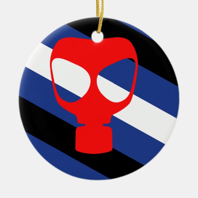Maskprydnadsflagga Julgransprydnad Keramik (Framsidan)