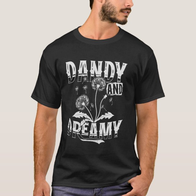 Maskros DANDY OCH DRÖMMARE Trädgårdsmästare Rollig T Shirt (Framsida)