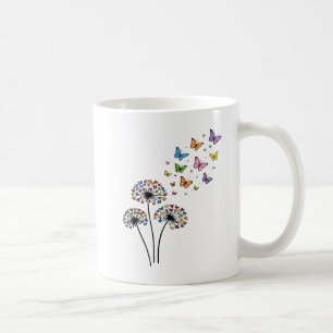 Maskros fjäril flöde kaffemugg