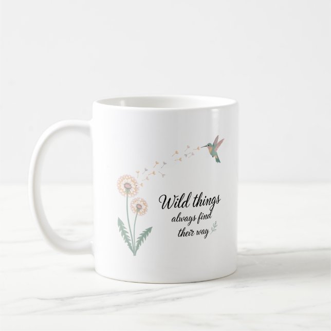 Maskros Kolibri Inspirerande Design Kaffemugg (Vänster)