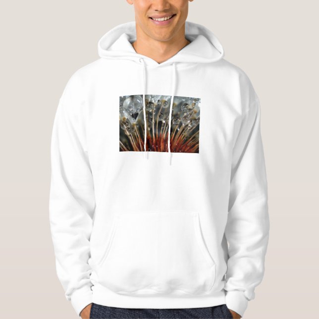 Maskros och vattendroppar, CA Sweatshirt Med Luva (Framsida)