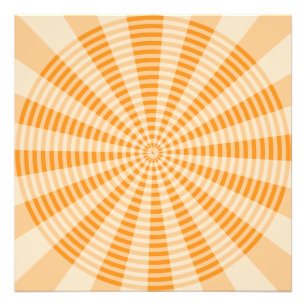 Maskros, Orange Spiral, Boho Abstrakt Konst Fototryck
