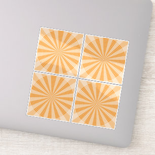 Maskros, Orange Spiral, Boho Abstrakt Konst Klistermärken