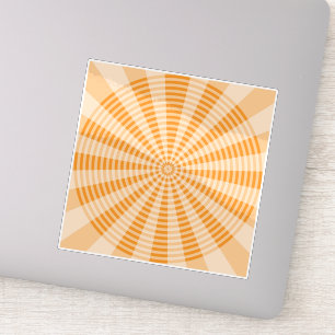 Maskros, Orange Spiral, Boho Abstrakt Konst Klistermärken
