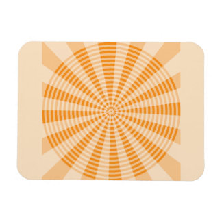 Maskros, Orange Spiral, Boho Abstrakt Konst Magnet