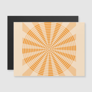 Maskros, Orange Spiral, Boho Abstrakt Konst Magnetisk Inbjudningskort