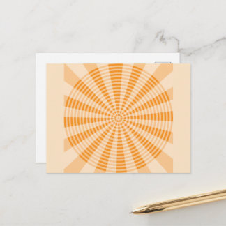 Maskros, Orange Spiral, Boho Abstrakt Konst Vykort