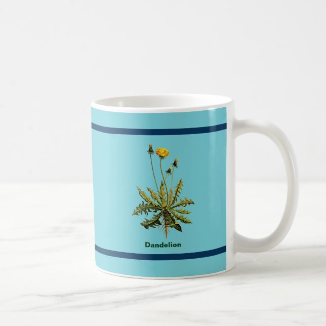 Maskros på blå kaffemugg (Höger)