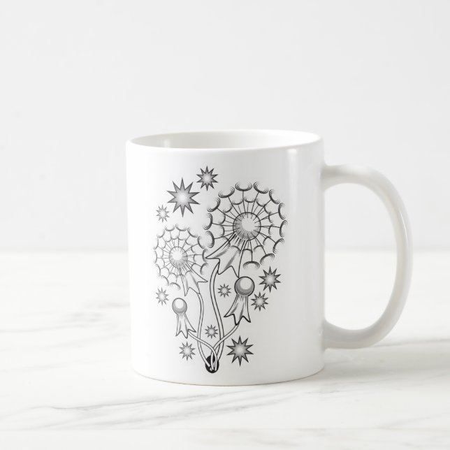 Maskros Tatuering Design Kaffemugg (Höger)