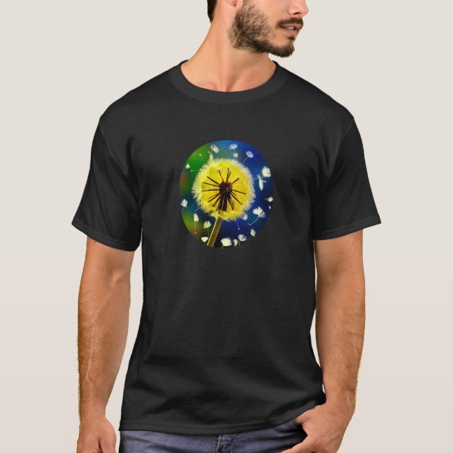 Maskros Vildblomma Trädgård Blomma Symbol för hopp T Shirt (Framsida)