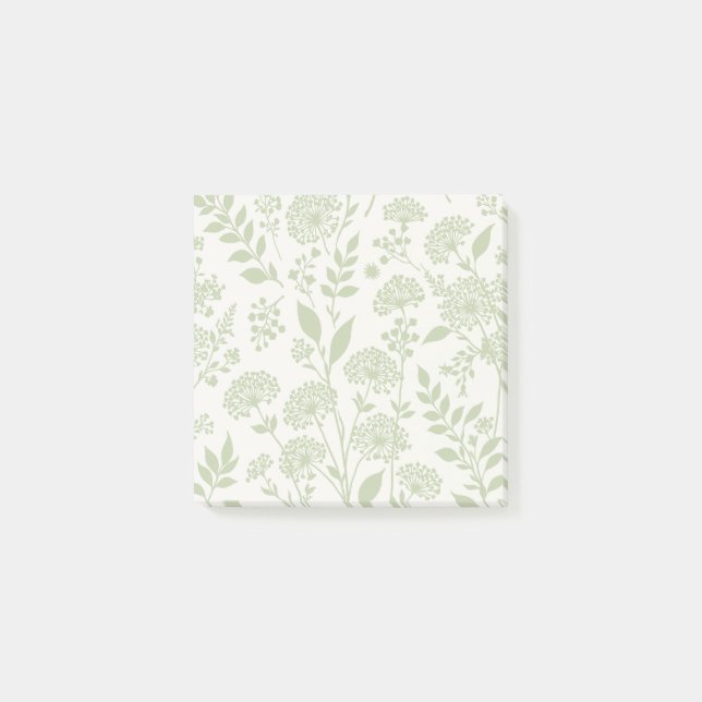 Maskrosäng Mjuk Oliv - Neutral Post-it Block (Framsida)