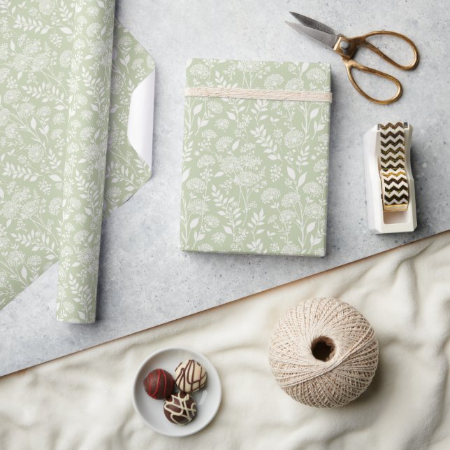 Maskrosäng Neutral - Mjuk Oliv Presentpapper (Hantverk)