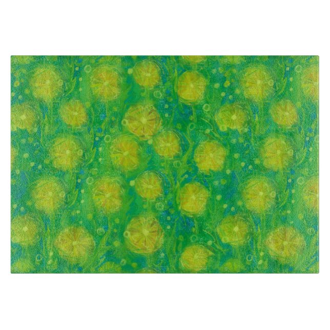 Maskrosar Sommarblommor Grönt Gult Blommigt (Framsidan)