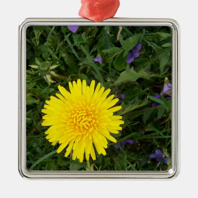 Maskrosblomma Julgransprydnad Metall (Framsidan)