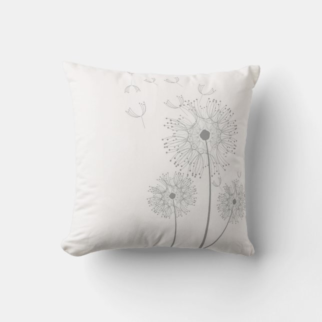 Maskrosblomma på ren vit kudde (Framsida)