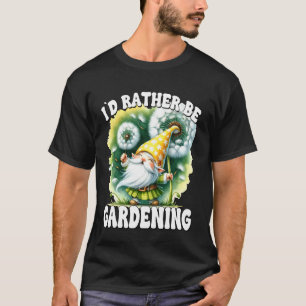 Maskrosblomma Tomte för Kvinnor Jag Skulle Hellre T Shirt