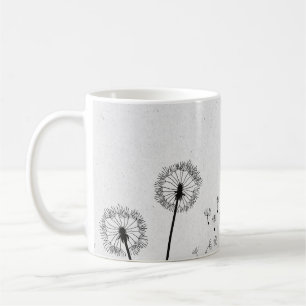 Maskrosblommor Fnöska Sporer Grå Kaffemugg