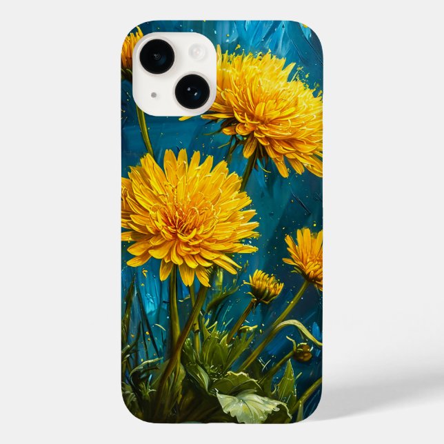 Maskrosblommor Minimalistisk Natur Blommig Design (Baksida)