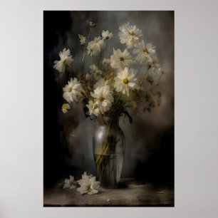 Maskrosblommor Vas Cottagecore Tryck
