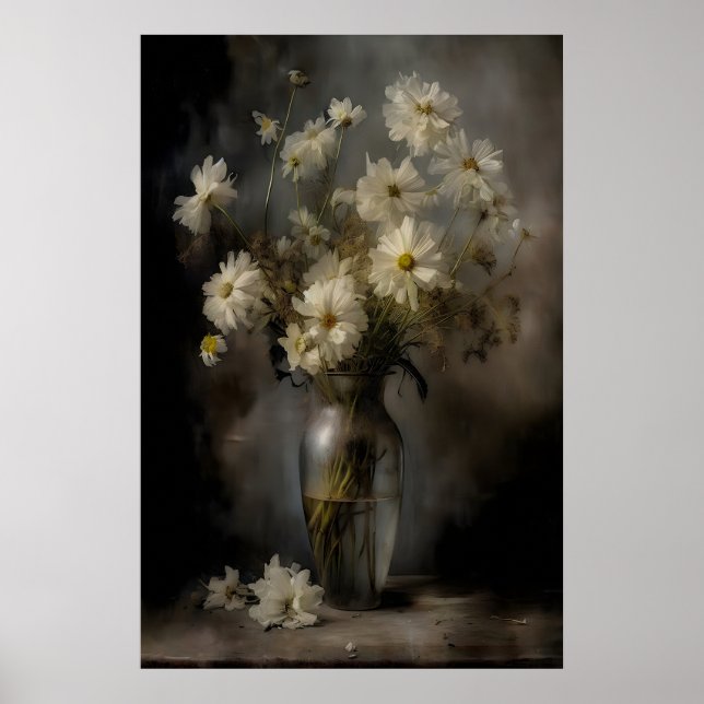 Maskrosblommor Vas Cottagecore Tryck (Framsidan)