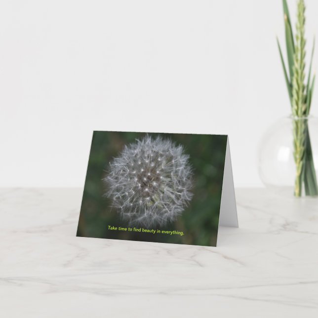 Maskrosen som är tänkande av dig, noterar kortet kort (Framsida)